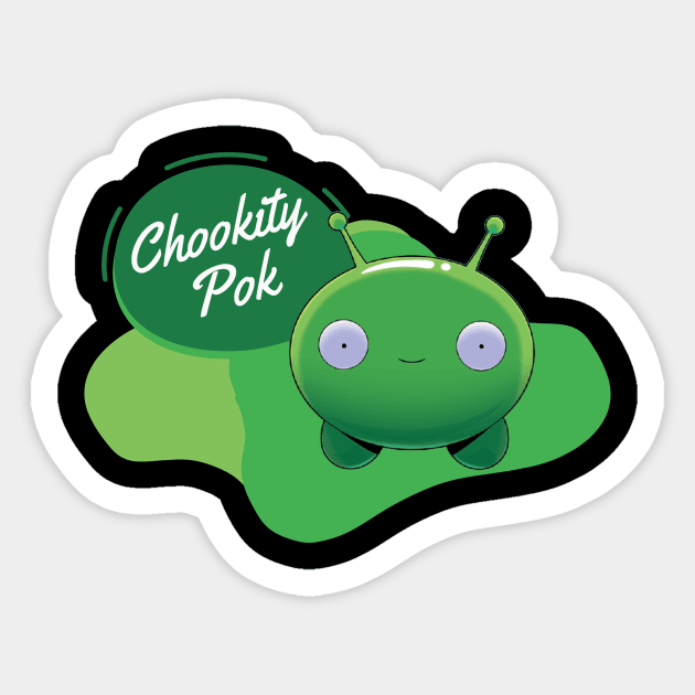 Mooncake chookity-pok final space design Sticker by TrendyEye